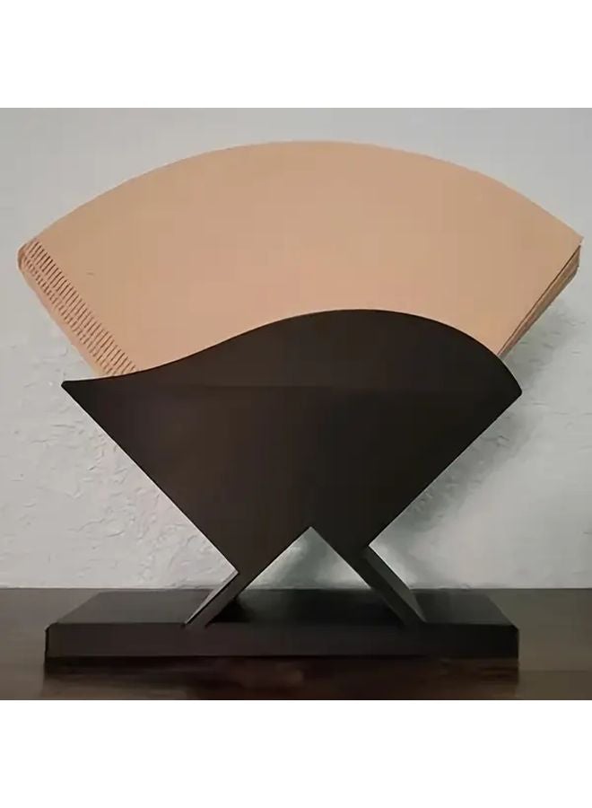 حامل مرشح القهوة البلاستيكي الأسود - منظف سطح المكتب المتين والمقتصد للمساحة - Image 1