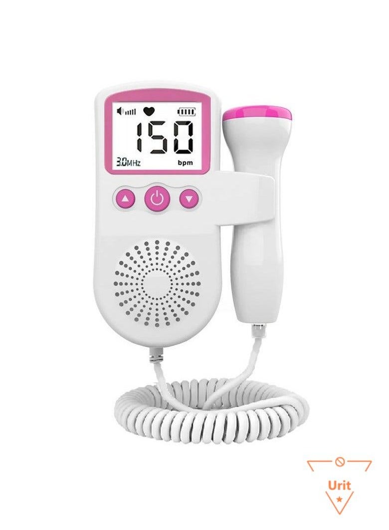 Urit Fetal Doppler,Portable Ultrasound Doppler Fetal Heart Rate Monitor with LCD Screen Prenatal Heartrate Monitor - Image 1