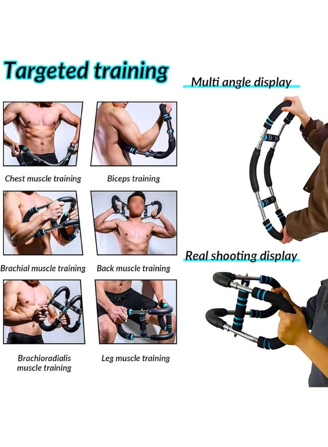 Chase Up 2025 Shaker Twister Arm Trainer, 40-100lb Portable Shoulder/Chest/Triceps Workout Equipment, Adjustable Power Twister Bar, Upgrade 6-in-1 Home Gym with Anti-Slip Grip, Detachable Design Fitn - Image 3