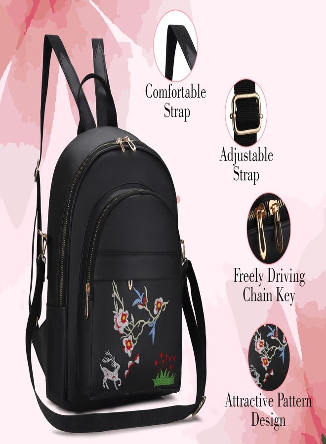 SKUGG 2025 New Artistic National Style Oxford Small Capacity Women's Bag Generation Backpack Pack of 1 - Image 2