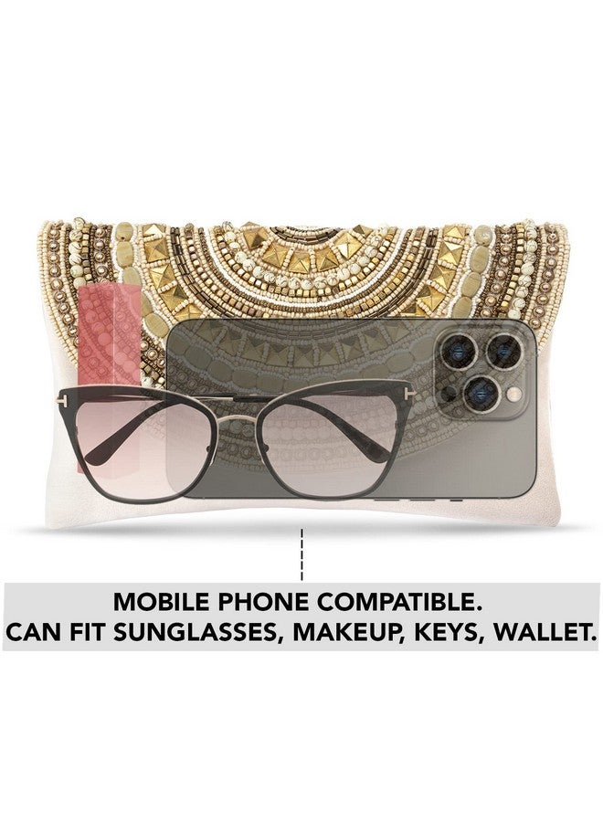 Peora Clutch Purses for Women Wedding Handmade Evening Handbags Party Bridal Clutch (C12CRM) Cream - Image 2