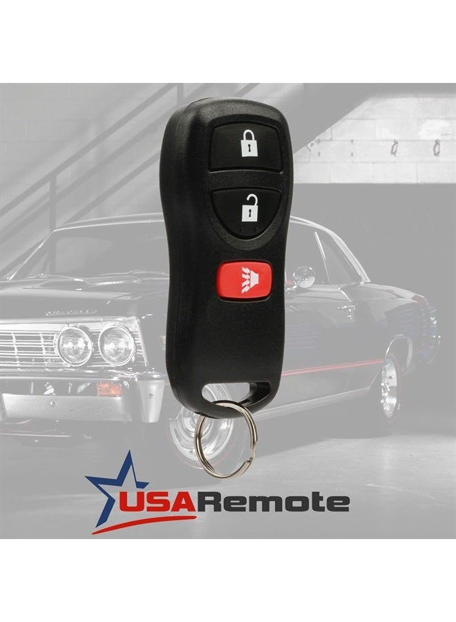 USARemote Car Key Fob Keyless Entry Remote with Ignition Key fits Nissan, Infiniti (KBRASTU15 3-Btn) - Image 2