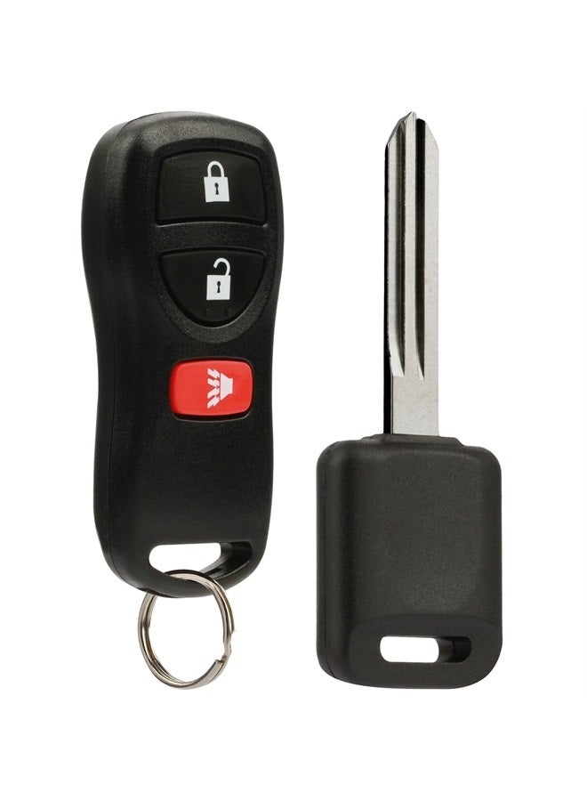 USARemote Car Key Fob Keyless Entry Remote with Ignition Key fits Nissan, Infiniti (KBRASTU15 3-Btn) - Image 1