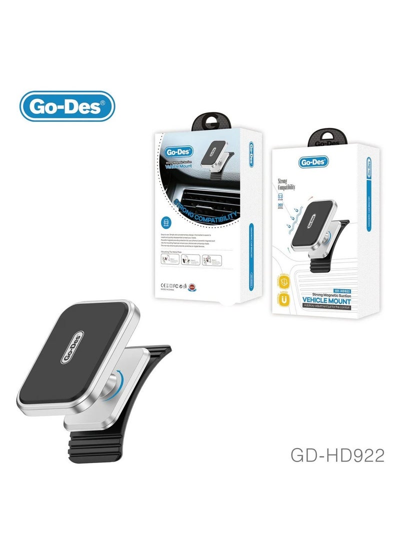 GO-DES Go Des GD-HD922 360 Degree Rotatable Magnetic Curved And Flat Floor Car Phone Holder - Image 1