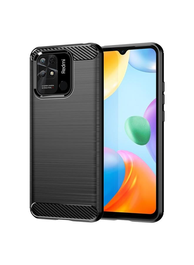 The Bros Case For Xiaomi Redmi 10C Brushed Texture Carbon Fiber TPU Case