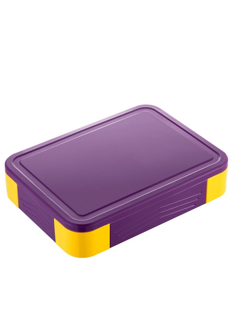 QIGAR Bento Lunch Box for Kids Adults, 6 Compartments  Food Container Ideal Portion Sizes Leak-Proof Bento box for Kids ,With cutlery sauce box,microwave heating Safe, Food-Safe Materials 1330ml - Image 1
