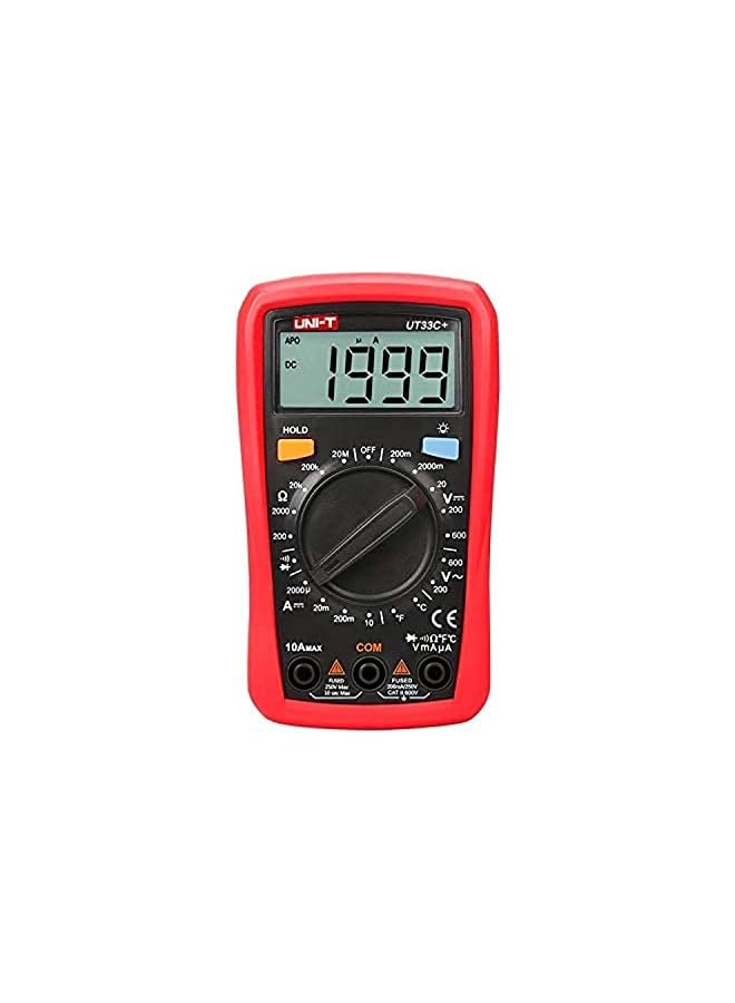 UNI-T ECVV Ut33C Plus Digital Palm Size Multi Meter Voltmeter Ammeter Resistance Lcr And Temperature With Backlight - Image 2