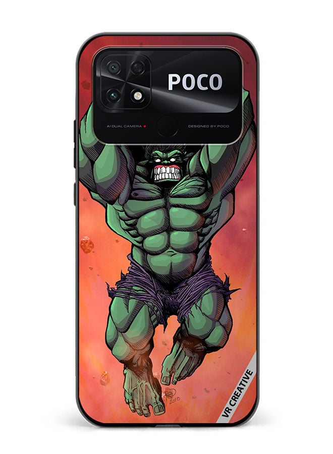 VR CREATIVE Protective Case Cover For Xiaomi Poco C40 Hulk Angry Design Multicolour - Image 1