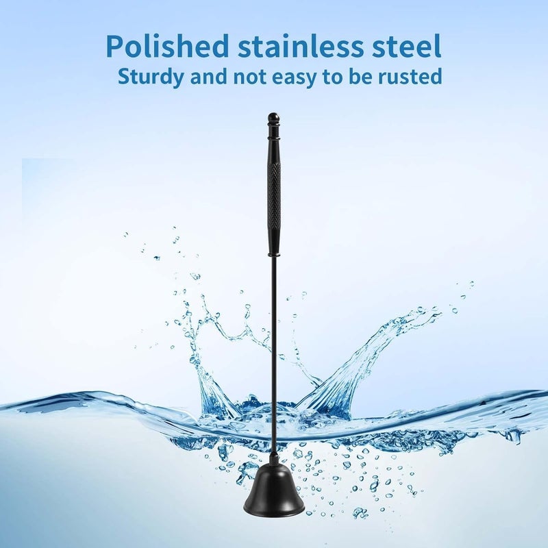 Bukela Candle Snuffer Extinguisher with Long Handle, Polished Stainless Steel Wick Flame Snuffer for Putting Out Candle Flame Safely, Black Candle Snuffers Accessory for Candle Lovers - Image 3