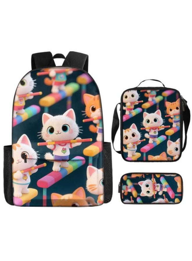 Bright Li Fire Unlock the new fashion of childish fun! Three-piece set of bags, cartoon elements for children and teenagers (students, children, friends' outings, mountain climbing, schooling, etc. can be used) - 107 - Image 2