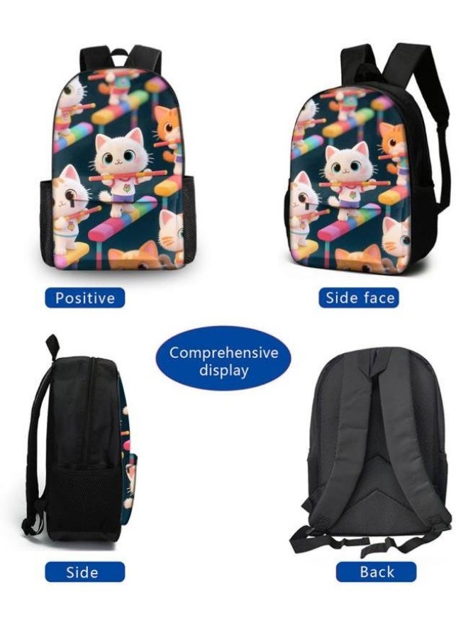 Bright Li Fire Unlock the new fashion of childish fun! Three-piece set of bags, cartoon elements for children and teenagers (students, children, friends' outings, mountain climbing, schooling, etc. can be used) - 107 - Image 3