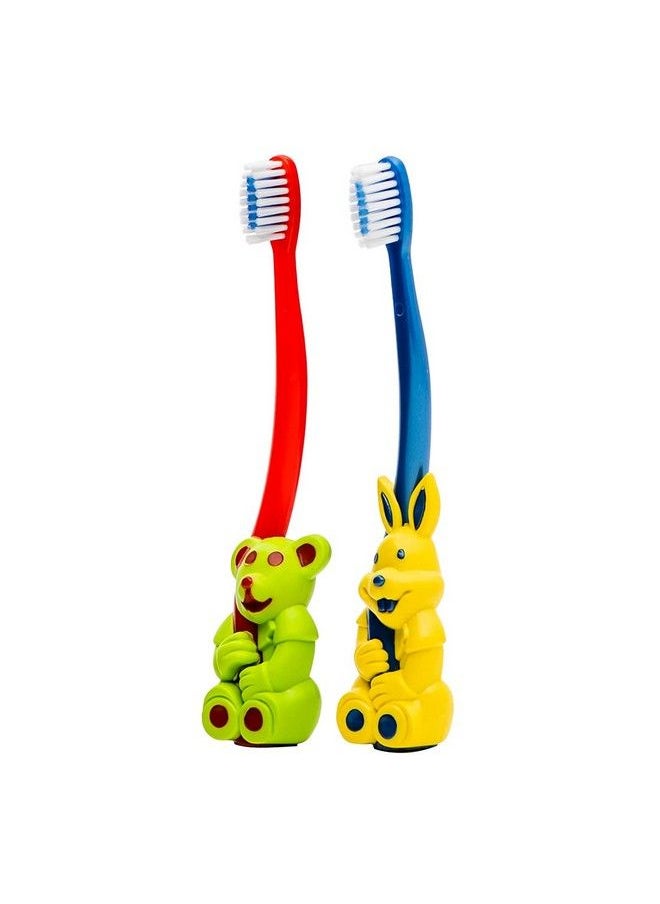 BuddsBuddy - Bpa Free Animal Shaped Ola Kids Soft Bristlestooth Brush 2Yrs+ Multicolor (Combo Of 2) - Image 1