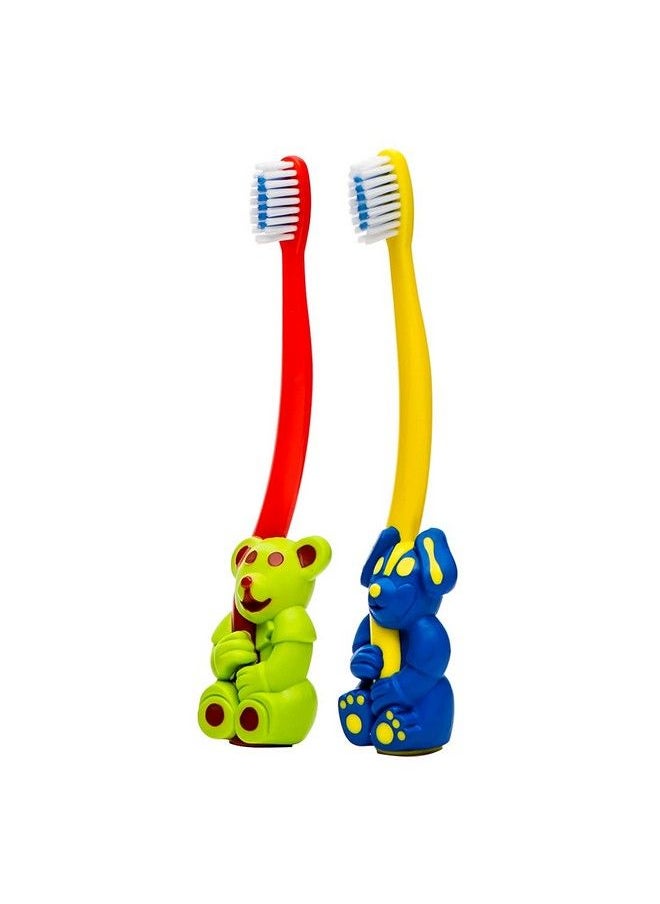 BuddsBuddy - Bpa Free Animal Shaped Ola Kids Soft Bristlestooth Brush 2Yrs+ Multicolor (Combo Of 2) - Image 1