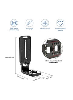 Anmi L Bracket Vertical Plate, Adjustable L Bracket Horizontal Switching Tripod Camera Bracket, DSLR Camera L Bracket Quick Release Plate, Compatible with Digital DSLR Camera Stabilizer Monopod  - Image 3