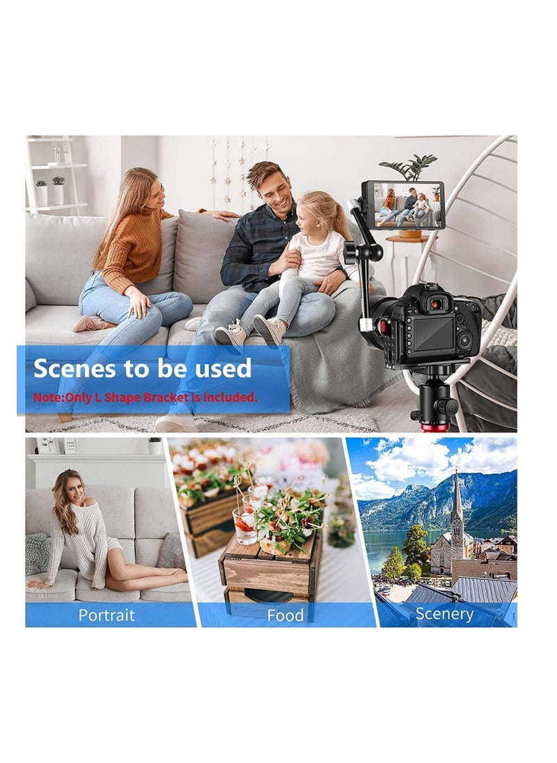 Anmi - L Bracket Vertical Plate, Adjustable L Bracket Horizontal Switching Tripod Camera Bracket, DSLR Camera L Bracket Quick Release Plate, Compatible with Digital DSLR Camera Stabilizer Monopod - Image 1