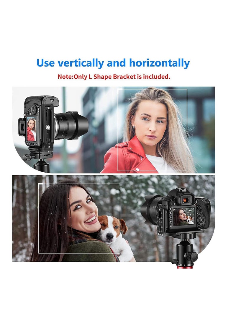 Anmi - L Bracket Vertical Plate, Adjustable L Bracket Horizontal Switching Tripod Camera Bracket, DSLR Camera L Bracket Quick Release Plate, Compatible with Digital DSLR Camera Stabilizer Monopod - Image 1