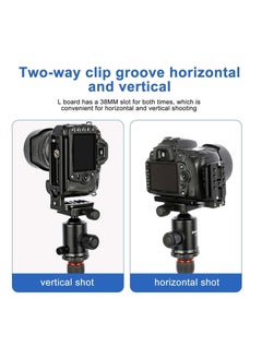 Anmi L Bracket Vertical Plate, Adjustable L Bracket Horizontal Switching Tripod Camera Bracket, DSLR Camera L Bracket Quick Release Plate, Compatible with Digital DSLR Camera Stabilizer Monopod  - Image 4