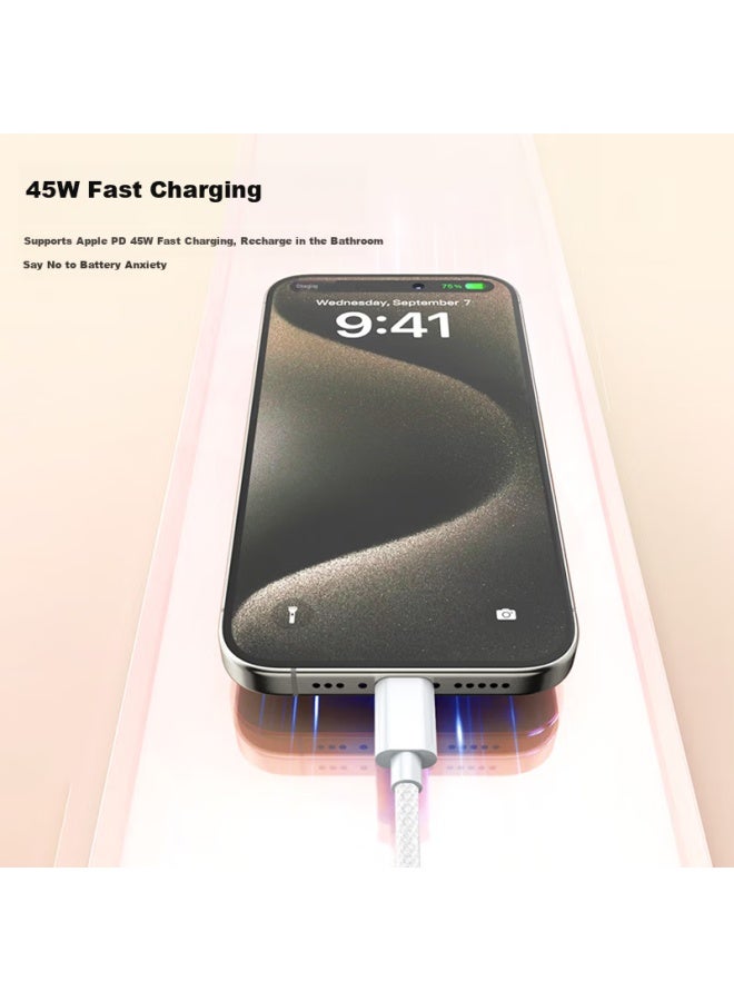 Witgoer 45w/40w Gan Charger Set With 3c Certification For Iphone 17/16/15 Pro Max, Type-c Cable - Image 2