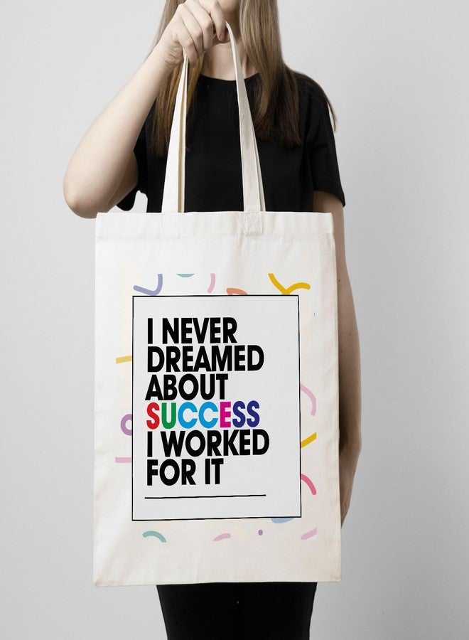 ARTBUG Tote Bag for Women with zip, Aesthetic Canvas tote bag for college girls, office, stylish and reusable - I Never - D No - 124 - Image 3