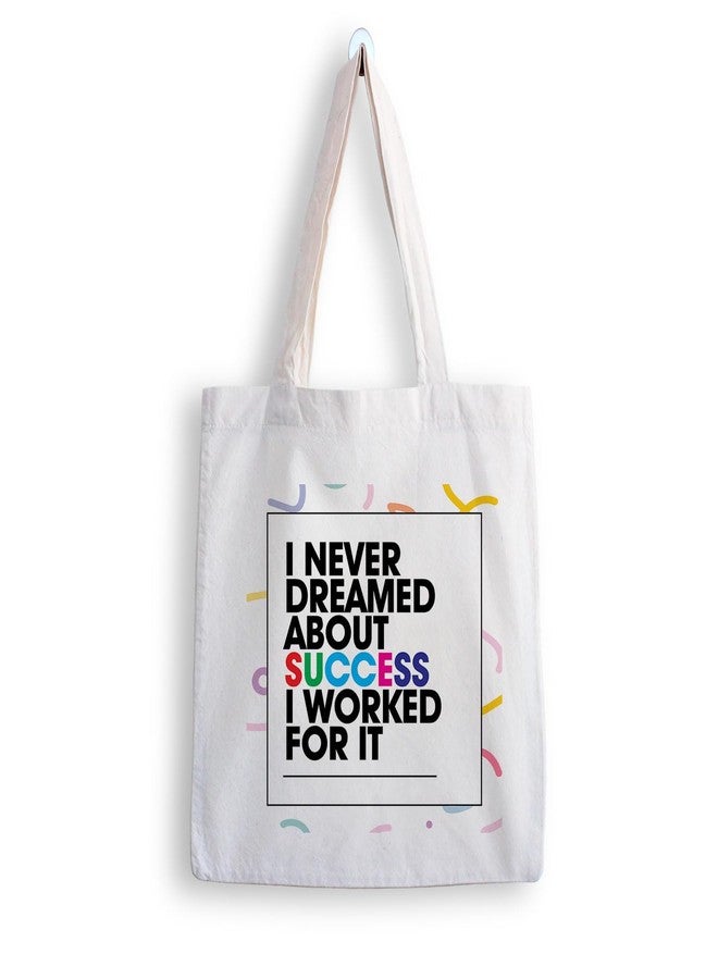 ARTBUG Tote Bag for Women with zip, Aesthetic Canvas tote bag for college girls, office, stylish and reusable - I Never - D No - 124 - Image 1
