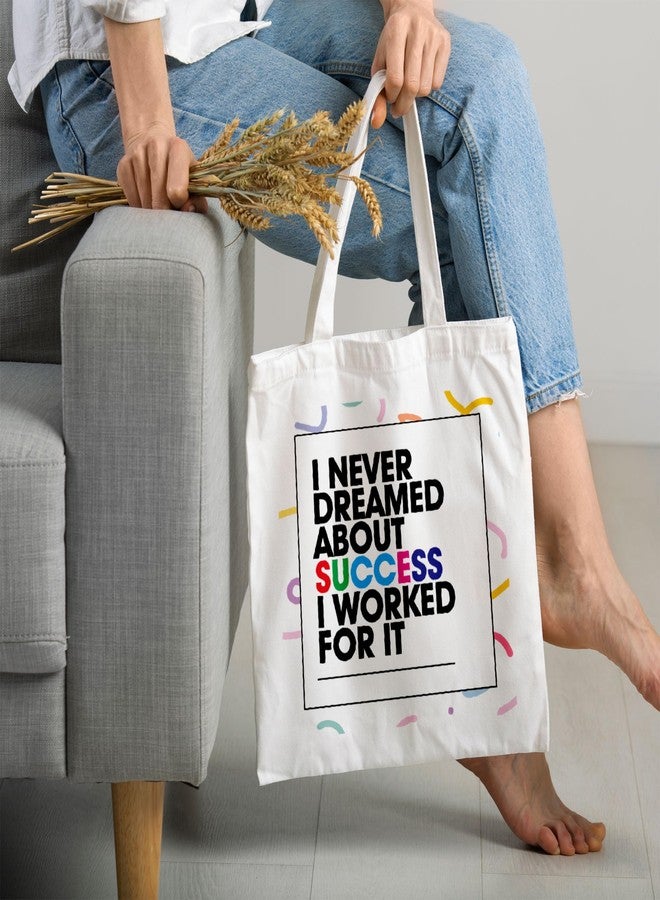 ARTBUG Tote Bag for Women with zip, Aesthetic Canvas tote bag for college girls, office, stylish and reusable - I Never - D No - 124 - Image 2