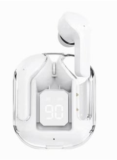 Generic Wireless Bluetooth 5.3 Ear Buds LED Power Display Headphones Bass Stereo, Earbuds in-Ear Noise Cancelling Mic, Sports Earphone Microphone for Android&IPhone white  - Image 1