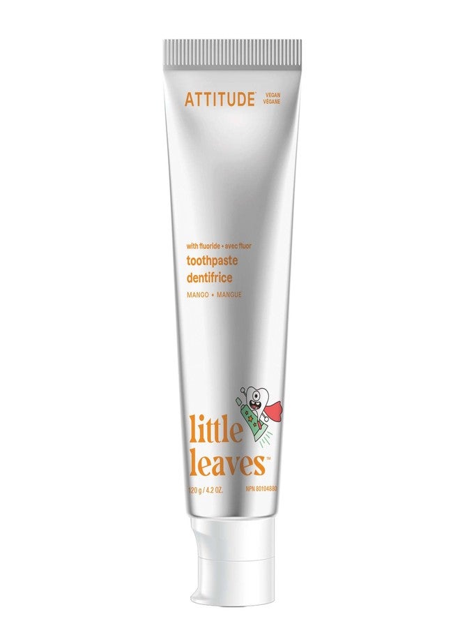 ATTITUDE Toothpaste with Fluoride, Prevents Tooth Decay and Cavities, Vegan, Cruelty-Free and Sugar-Free, Mango, 4.2 Oz - Image 1