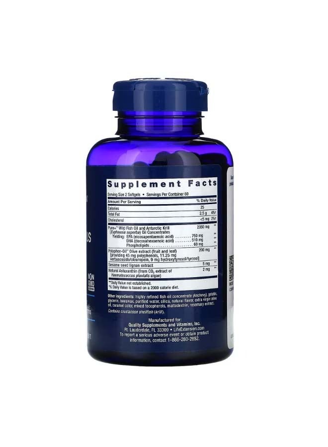 Life Extension Super Omega 3 Plus 120 Softgels - Image 2