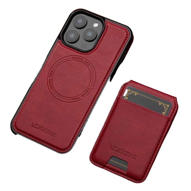 MagSafe Case | Red | TPU | Strong Magnetic | Card Holder | Shockproof Cover for iPhone 17 / 17 Air / 17 Pro / 17 Pro Max - Image 1