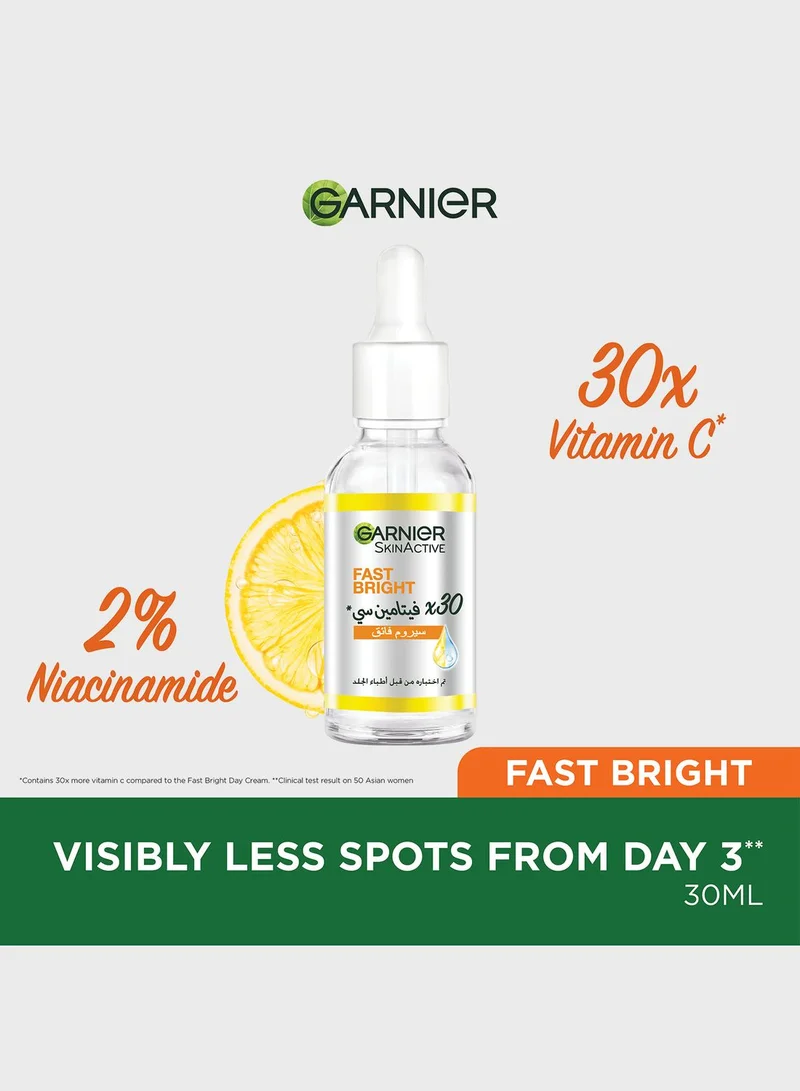 garnier Skin Active Fast Bright 30x Vitamin C Anti Dark Spot Serum 30Ml