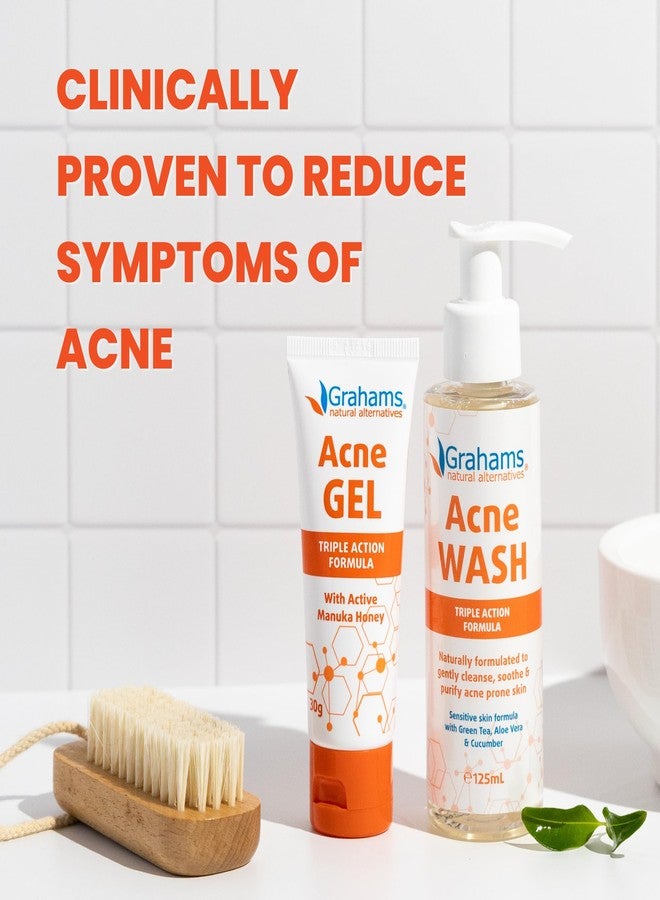 Grahams Natural Acne Gel Morning & Night Spot Treatment Pimple Cream for Face, Back & Body - All Natural with Witch Hazel, Honey, Aloe Vera, for Oily Skin & Blemish Control (1.06 oz) - Image 2