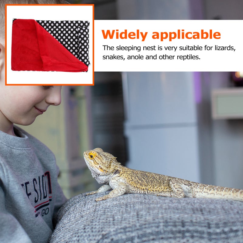 2pcs Reptile Sleeping Cushion Household Pet Sleeping Bed Reptile Sleeping Blanket - Image 5