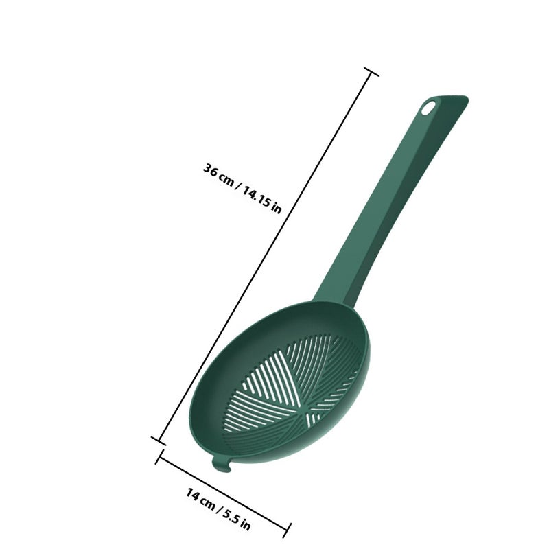 2Pcs Colander Spoon Slotted Spoon Strainer Spoon Kitchen Gadget for Home - Image 2