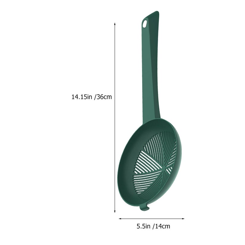 2Pcs Colander Spoon Slotted Spoon Strainer Spoon Kitchen Gadget for Home - Image 3
