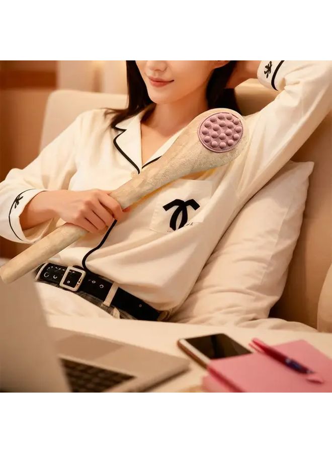 Brown Meridian Tapping Hammer For Neck Shoulder Back Massage Ergonomic Non Slip Grip - Image 1