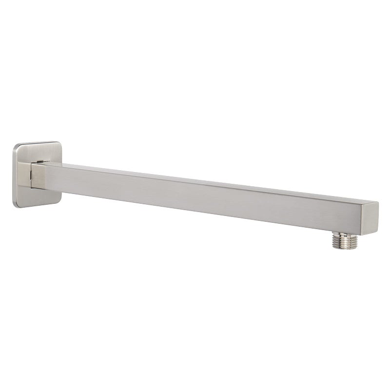 HarJue Shower Arm, Rain Shower Head Extension Extender, With Flange and Teflon Tape, Made of Thicken Stainless Steel for Bathroom Rainfall Shower (16 Inch, Brushed Nickel) - Image 1