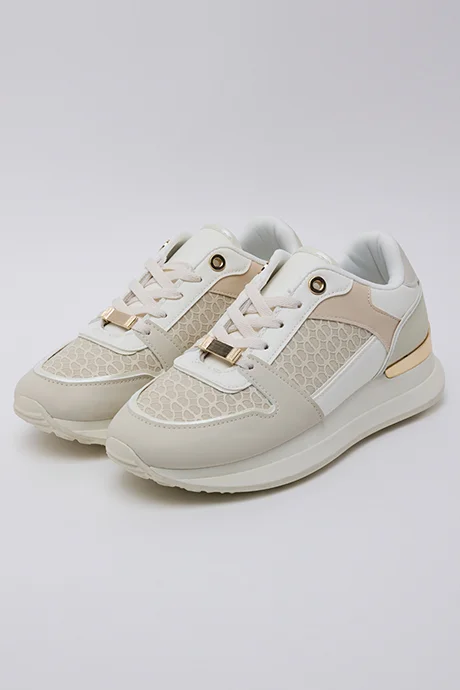 R&b Color Block Lace-Up Sneakers