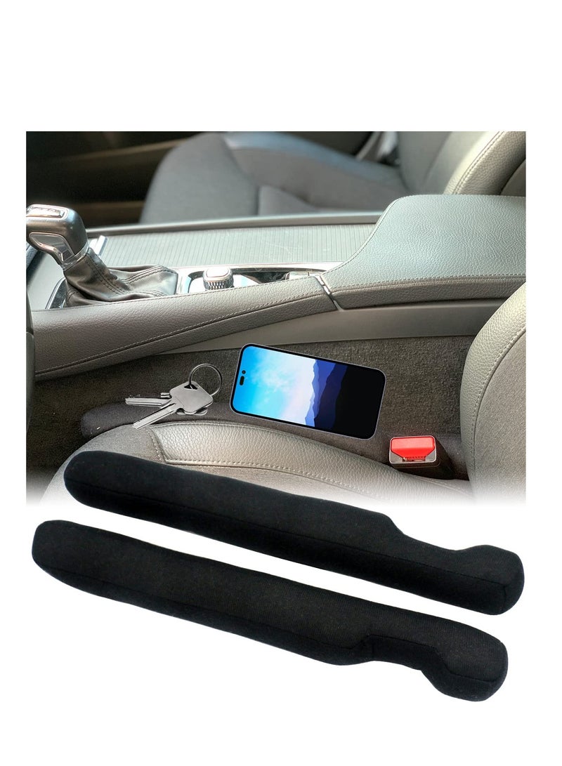 Excefore Car Seat Gap Filler Pad,  Car SUV Truck Fit Organizer Fill The Gap Between Seat ,for All Vehicles Stop Dropping Things 2PCS(Black) - Image 1