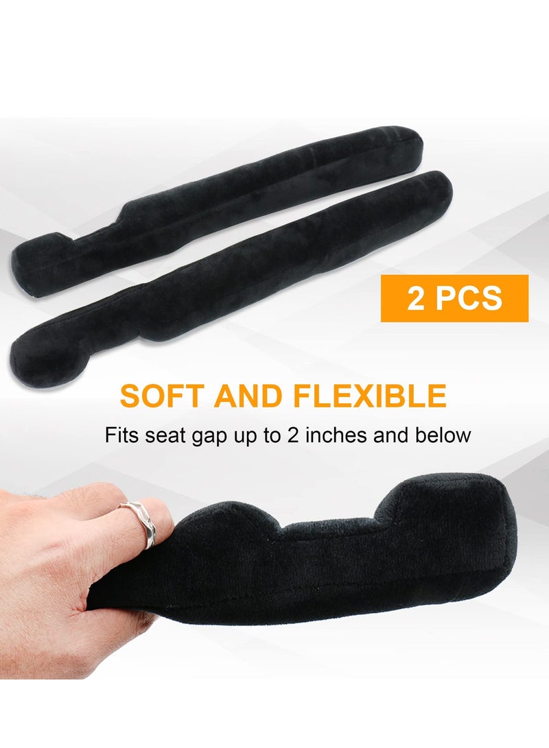 Excefore Car Seat Gap Filler Pad,  Car SUV Truck Fit Organizer Fill The Gap Between Seat ,for All Vehicles Stop Dropping Things 2PCS(Black) - Image 3