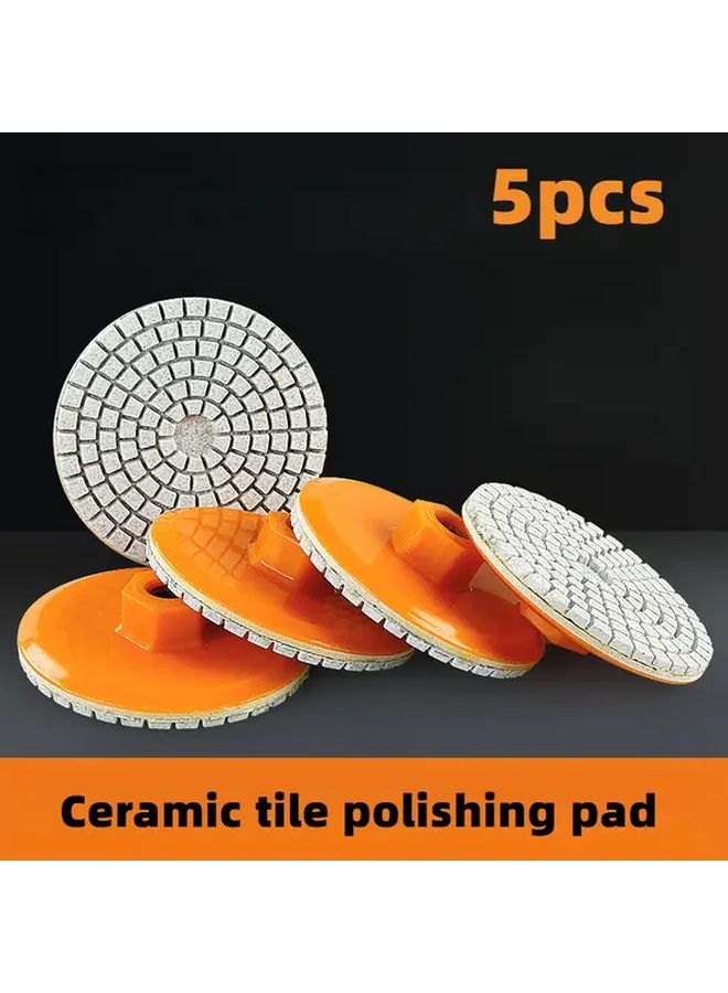 5pcs 3 Inch Diamond Polishing Pads Kit Wet Dry Integrated Stone Trimming Disc - Image 3