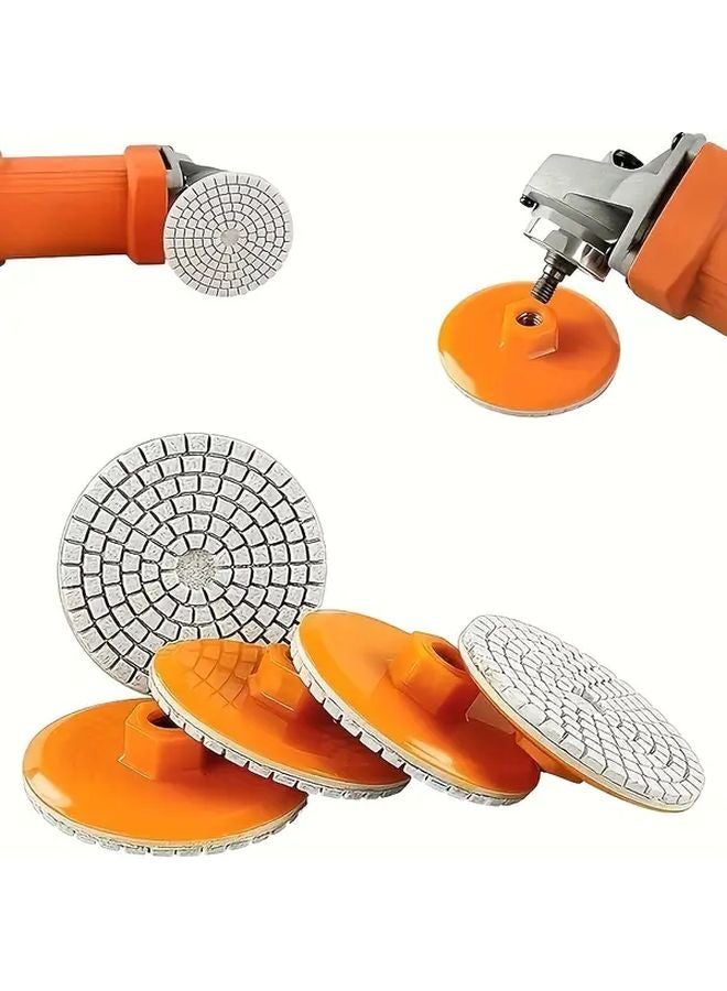 5pcs 3 Inch Diamond Polishing Pads Kit Wet Dry Integrated Stone Trimming Disc - Image 2