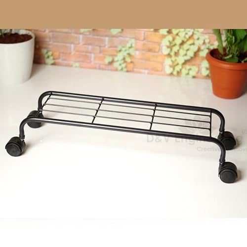 D&V ENGINEERING - Creative in innovation D&V Engineering Heavy Duty Metal Plant Stand with Wheels | Rolling Plant Trolley/Stand for Indoor & Outdoor Plants | Rust Resistant, simple Assembly Required, Holds 80 kg | Black | Pack of 2 - Image 5