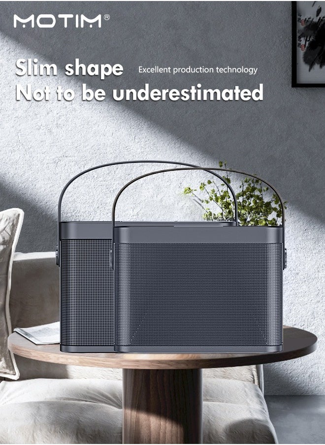 Motim - Portable Bluetooth Speaker, Karaoke Machine with 2 Wireless Microphone, 7 Modes Sound Changing Function, Pro Sound Big Audio and Rich Bass, Support USb/Sd/Tf/Aux/Flash Drive/Bluetooth - Image 1
