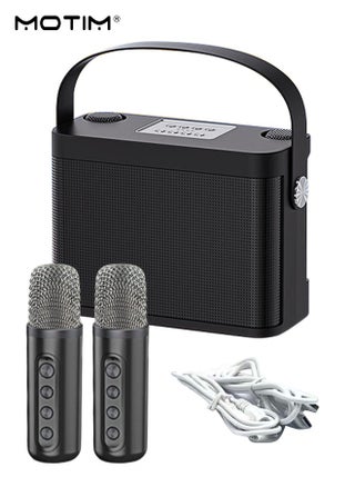 Portable Bluetooth Speaker, Karaoke Machine with 2 Wireless Microphone, 7 Modes Sound Changing Function, Pro Sound Big Audio and Rich Bass, Support USb/Sd/Tf/Aux/Flash Drive/Bluetooth - pzsku/ZEC1BD5D89B9399593274Z/45/_/1724309784/724cd566-140e-4520-91f8-0c66b7c3b086