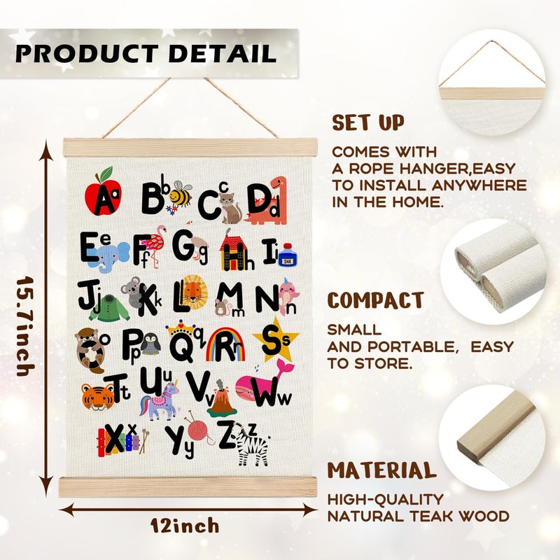 Ryycdoi الحضانة جدار ديكور البيسبول أبجدية الحضانة جدار الفن ملصق البيسبول جدار ديكور ABC ALPHABET تعليمية الملصقات جدار ديكور للأولاد الأطفال غرفة الحضانة 12x16 بوصة - Image 1