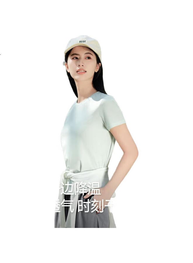 Warrior Ice Silk Quick-Drying Short Sleeve T-Shirt Women Summer Pearl Skin-Friendly Cool Fashion Casual Breathable Sports Wind Top - Image 2