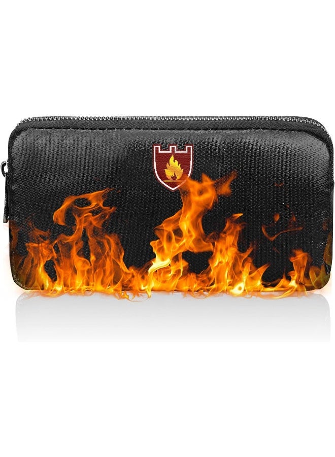 Rubik Fireproof Bag for Passport Money Cell Phone Jewelry, Fire & Water Resistant Safe Storage Bag - Image 1