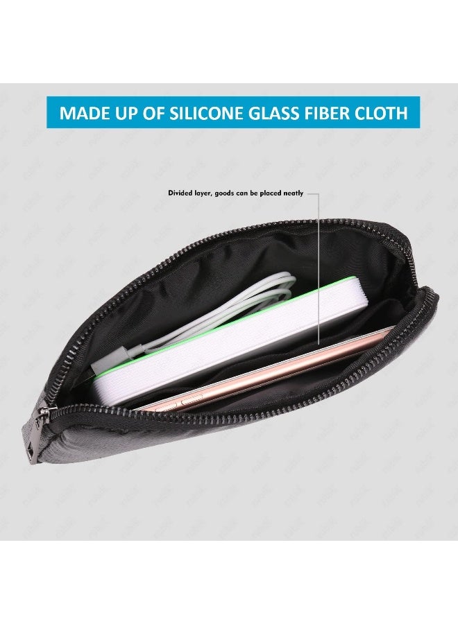 Rubik Fireproof Bag for Passport Money Cell Phone Jewelry, Fire & Water Resistant Safe Storage Bag - Image 5