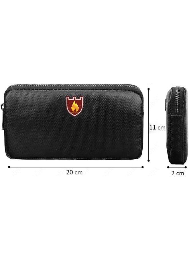 Rubik Fireproof Bag for Passport Money Cell Phone Jewelry, Fire & Water Resistant Safe Storage Bag - Image 3