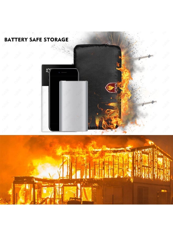 Rubik Fireproof Bag for Passport Money Cell Phone Jewelry, Fire & Water Resistant Safe Storage Bag - Image 4